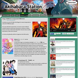 Akihabara Station 秋葉原駅: Manga: ANIMES de la temporada OTOÑO 2014.
