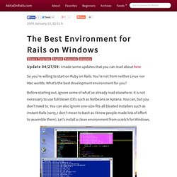 The Best Environment for Rails on Windows