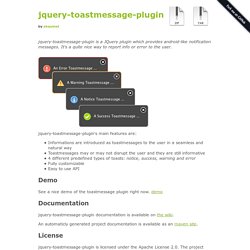 akquinet/jquery-toastmessage-plugin @ GitHub