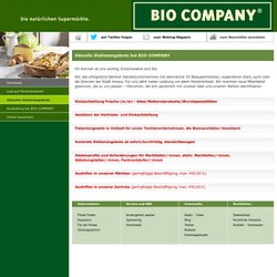 BIO COMPANY - die Rechnungsadressen unserer Biosupermärkte