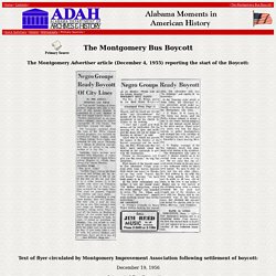 ADAH: Alabama Moments (Montgomery Bus Boycott