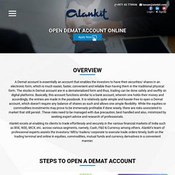 Open Demat Account Online in UAE, Demat Account Benefits