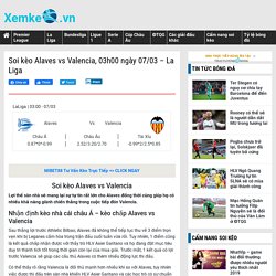 Soi kèo Alaves vs Valencia, 03h00 ngày 07/03 – La Liga