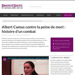 Albert Camus contre la peine de mort : histoire d’un combat