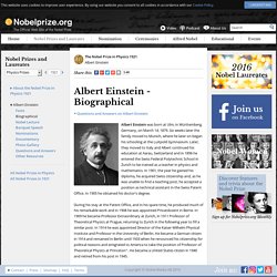Albert Einstein - Biographie
