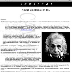 Albert Einstein et la foi.