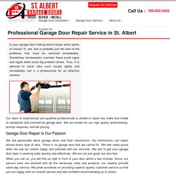 St. Albert Garage Doors Repair, Fix & Replacement Service