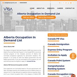 Alberta High Demand Occupations List 2019