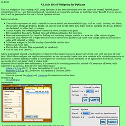Albow - A Little Bit of Widgetry for PyGame