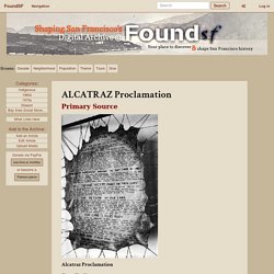 ALCATRAZ Proclamation - FoundSF