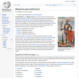 Magnum opus (alchemy)