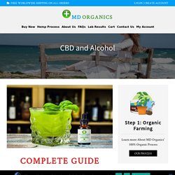 CBD and Alcohol - MD Organics Blog Article - Learn More!