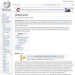 Alcohol proof