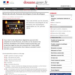 Droits des alcools, boissons alcooliques et non alcooliques