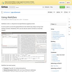Using the AlethZero Ethereum C++ graphical client [W]
