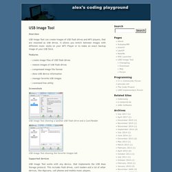 alex's coding playground » USB Image Tool