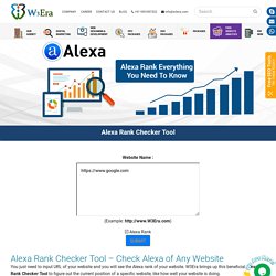 Alexa Rank Checker Tool