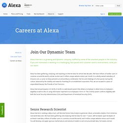 Internet - Careers at Alexa