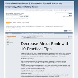 Alexa Ranking With 10 Practical Tips