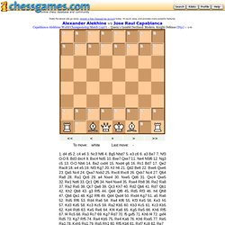 R vs R: Alekhine vs Capablanca (1927)