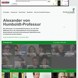 (mirror) Alexander von Humboldt-Professur - Home