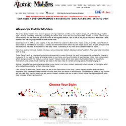 alexander calder mobiles - modern art mobile - kinetic - mid-century modern