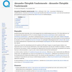 Alexandre-Théophile Vandermonde - Alexandre-Théophile Vandermonde - xcv.wiki
