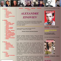 Alexandre Zinoviev Alexander Zinovyev Alexander Sinowjew Alexandr Zinov'ev
