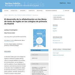 El desarrollo de la alfabetización en los libros de texto de inglés en los colegios de primaria de Madrid