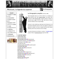 ALFRED HITCHCOCK - Filmographie
