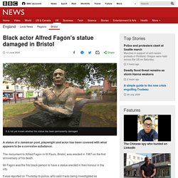 Black actor Alfred Fagon's statue damaged in Bristol