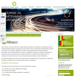 Règles de gestion de contenu dans Alfresco