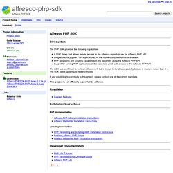 alfresco-php-sdk - Alfresco PHP SDK
