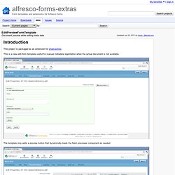 EditPreviewFormTemplate - alfresco-forms-extras - Document preview while editing meta data - Form templates and extensions for Alfresco forms
