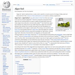 Algae fuel