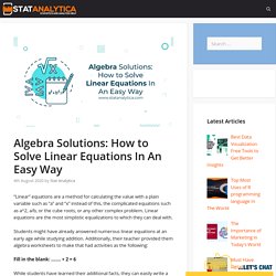 Algebra Solutions: How to Solve Linear Equations In An Easy Way