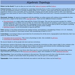Algebraic Topology Book