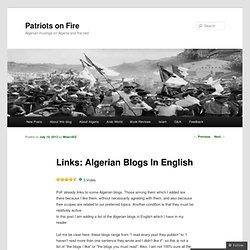 Links: Algerian Blogs In English