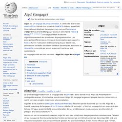 Algol (langage)