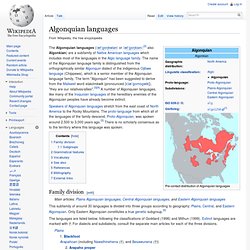 Algonquian languages