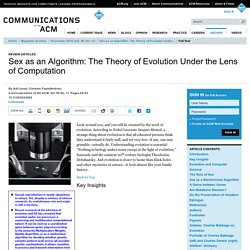 Sex as an Algorithm: The Theory of Evolution Under the Lens of Computation