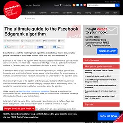 The ultimate guide to the Facebook Edgerank algorithm