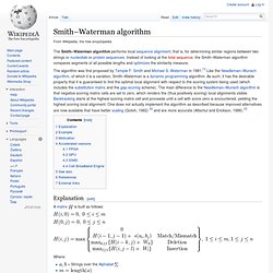 Smith–Waterman algorithm