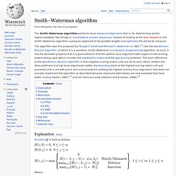 Smith–Waterman algorithm