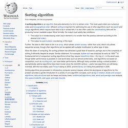 Sorting algorithm