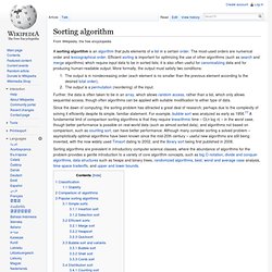 Sorting algorithm