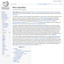 Shor's algorithm
