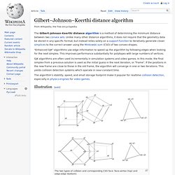 Gilbert–Johnson–Keerthi distance algorithm