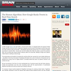 The Human Algorithm: How Google Ranks Tweets in Real-Time Search