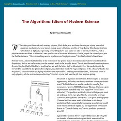 The Algorithm: Idiom of Modern Science